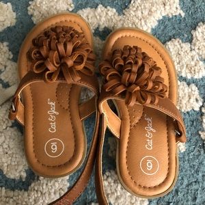 Girls Brown sandals with strap
